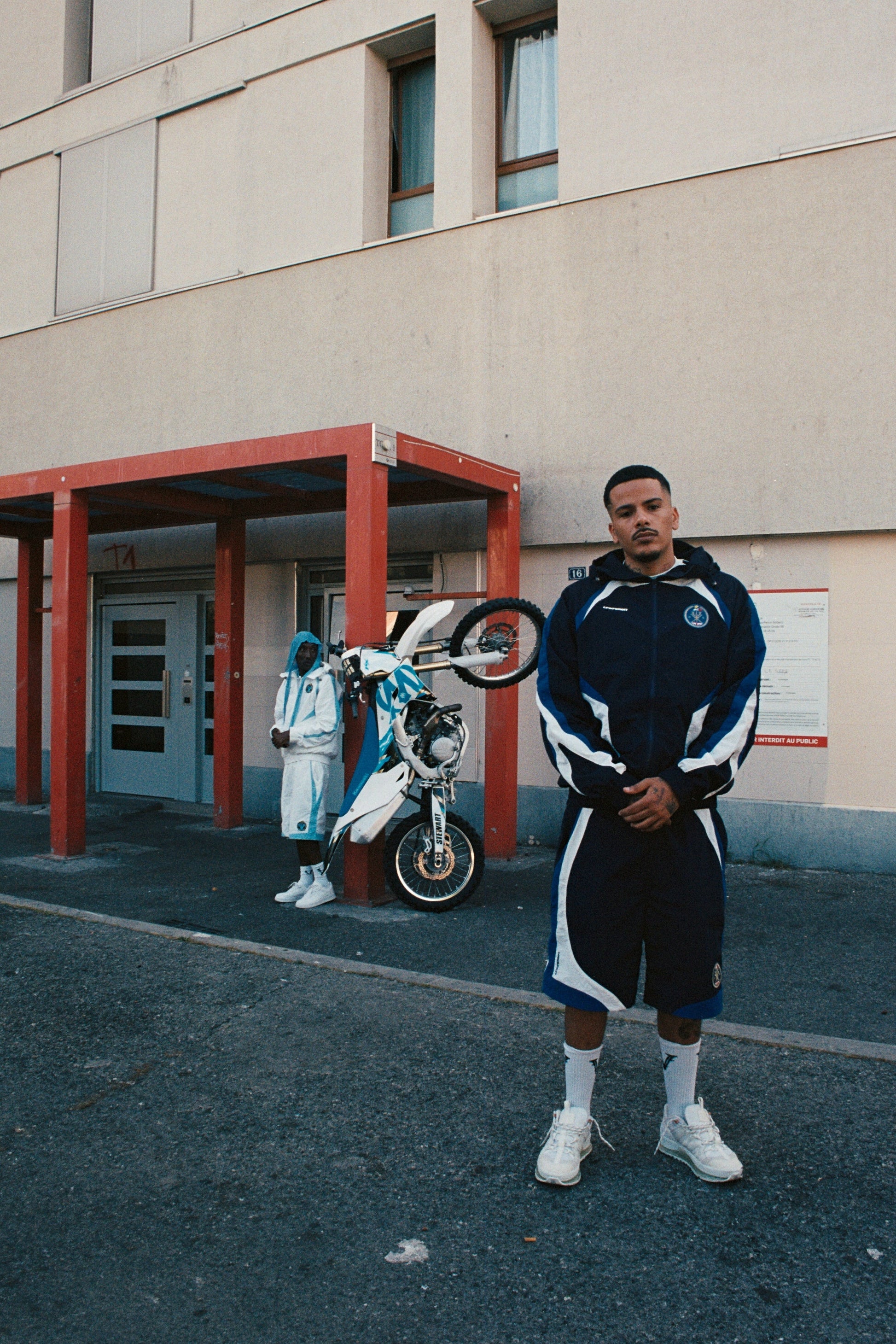 UNKNOWN X VRUNK TRACK SHORTS NAVY