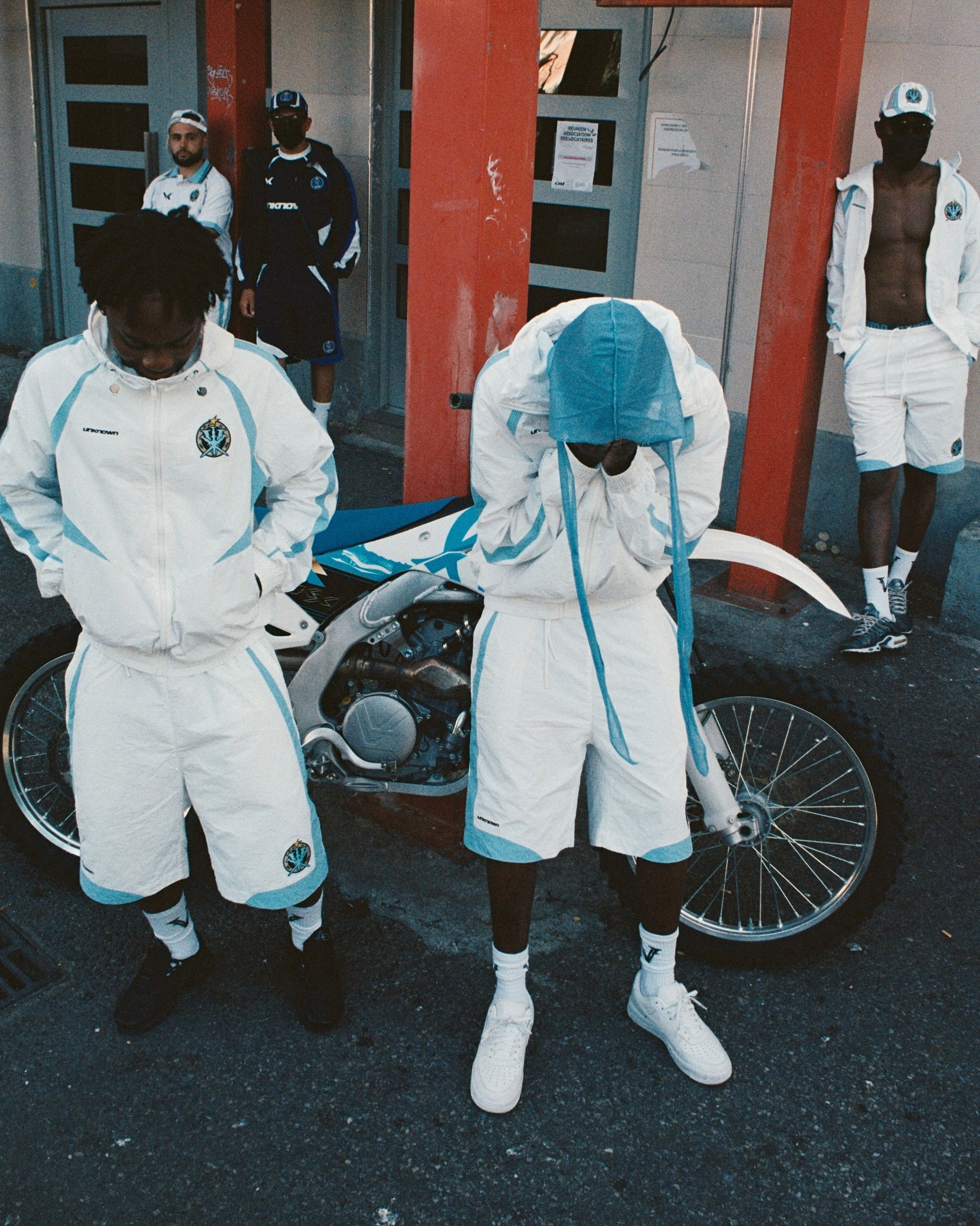 UNKNOWN X VRUNK TRACK SHORTS WHITE