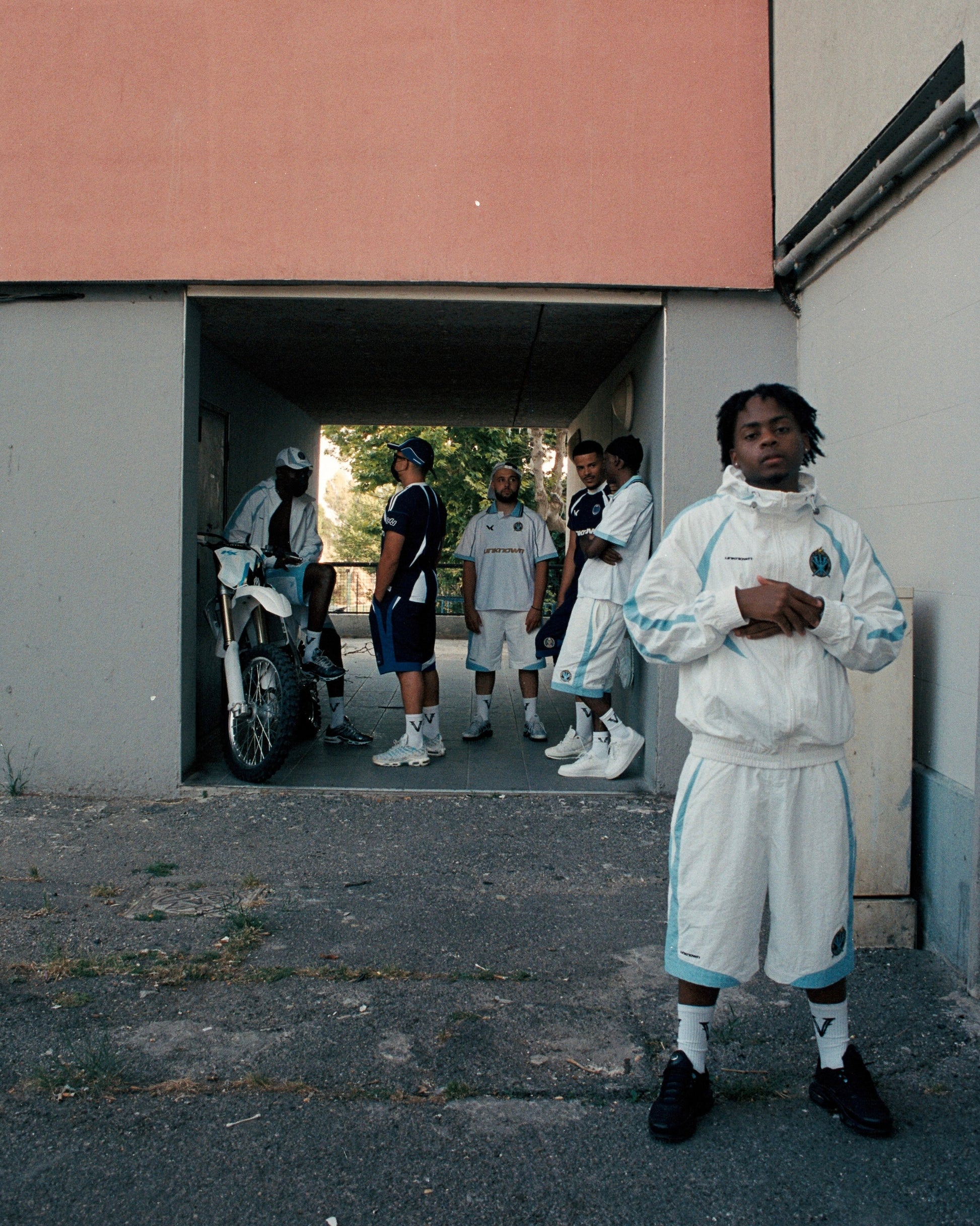 UNKNOWN X VRUNK TRACK SHORTS WHITE